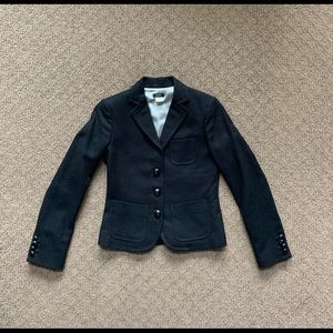 J Crew Black Wool Jacket Blazer Size 0